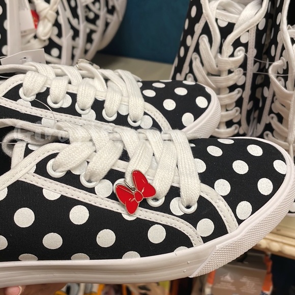 Disney Parks Minnie Mouse Polka Dot Canvas Sneakers - Picture 4 of 5